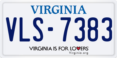 VA license plate VLS7383