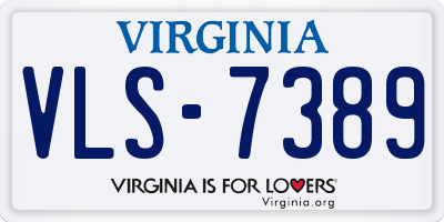 VA license plate VLS7389