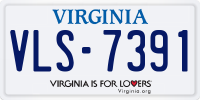 VA license plate VLS7391