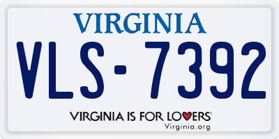 VA license plate VLS7392
