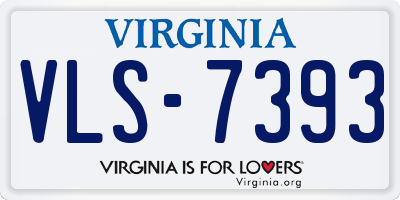 VA license plate VLS7393