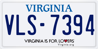 VA license plate VLS7394
