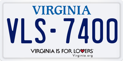 VA license plate VLS7400