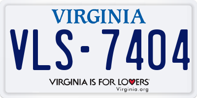 VA license plate VLS7404