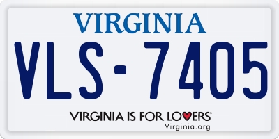 VA license plate VLS7405