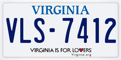 VA license plate VLS7412