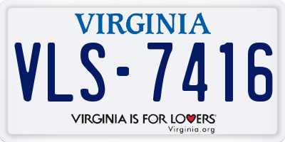 VA license plate VLS7416