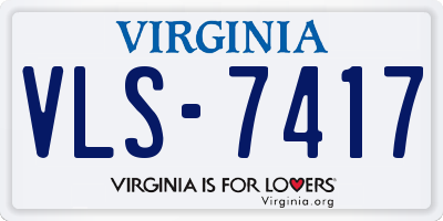 VA license plate VLS7417