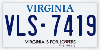 VA license plate VLS7419