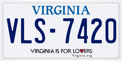 VA license plate VLS7420
