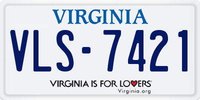 VA license plate VLS7421