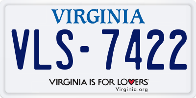VA license plate VLS7422