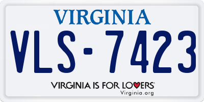 VA license plate VLS7423