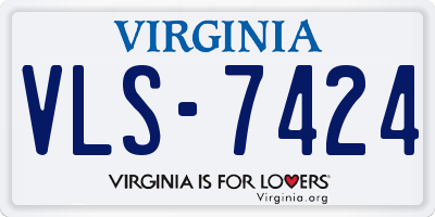 VA license plate VLS7424
