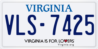 VA license plate VLS7425