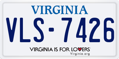 VA license plate VLS7426
