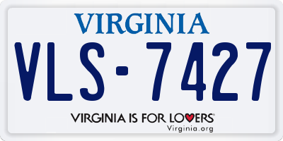 VA license plate VLS7427