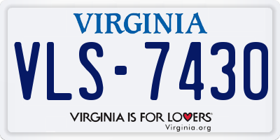 VA license plate VLS7430