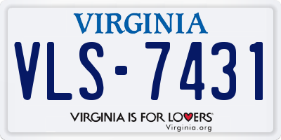 VA license plate VLS7431