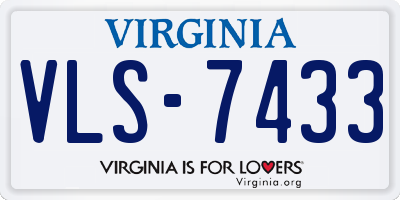 VA license plate VLS7433