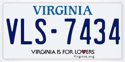 VA license plate VLS7434