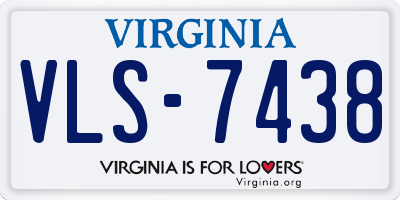VA license plate VLS7438