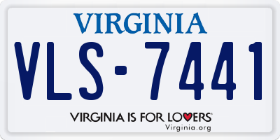 VA license plate VLS7441