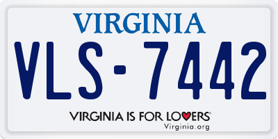 VA license plate VLS7442