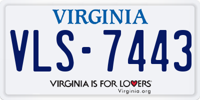 VA license plate VLS7443