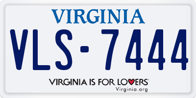 VA license plate VLS7444