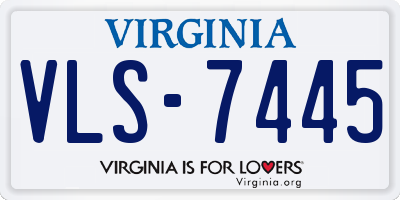 VA license plate VLS7445