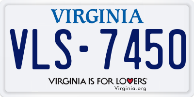 VA license plate VLS7450