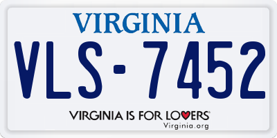 VA license plate VLS7452