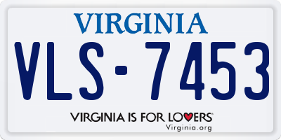 VA license plate VLS7453