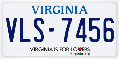 VA license plate VLS7456