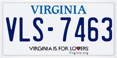 VA license plate VLS7463