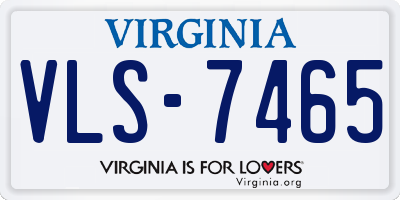 VA license plate VLS7465