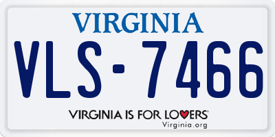 VA license plate VLS7466