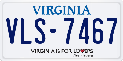 VA license plate VLS7467
