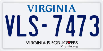 VA license plate VLS7473