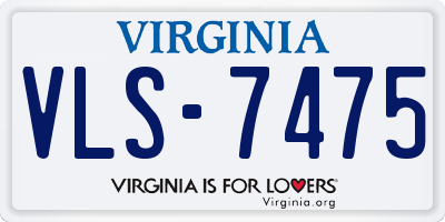 VA license plate VLS7475