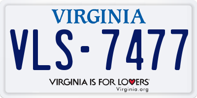 VA license plate VLS7477