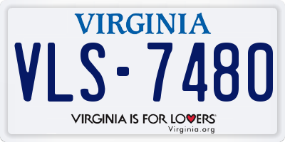 VA license plate VLS7480