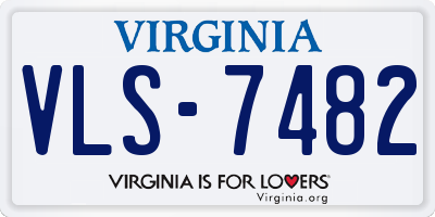 VA license plate VLS7482