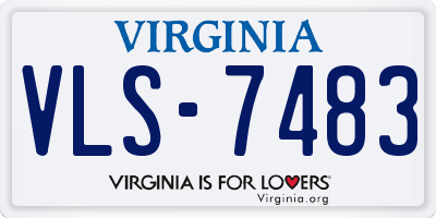 VA license plate VLS7483