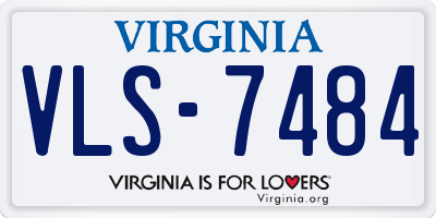 VA license plate VLS7484