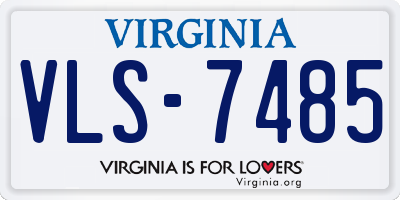 VA license plate VLS7485