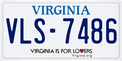 VA license plate VLS7486