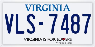 VA license plate VLS7487