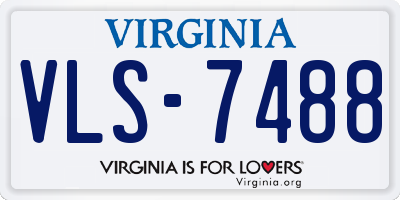 VA license plate VLS7488